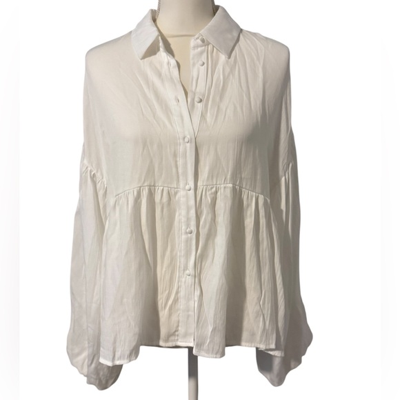 Altar'd State Soft White Babydoll Top | Very Good Condition - Picture 1 of 8